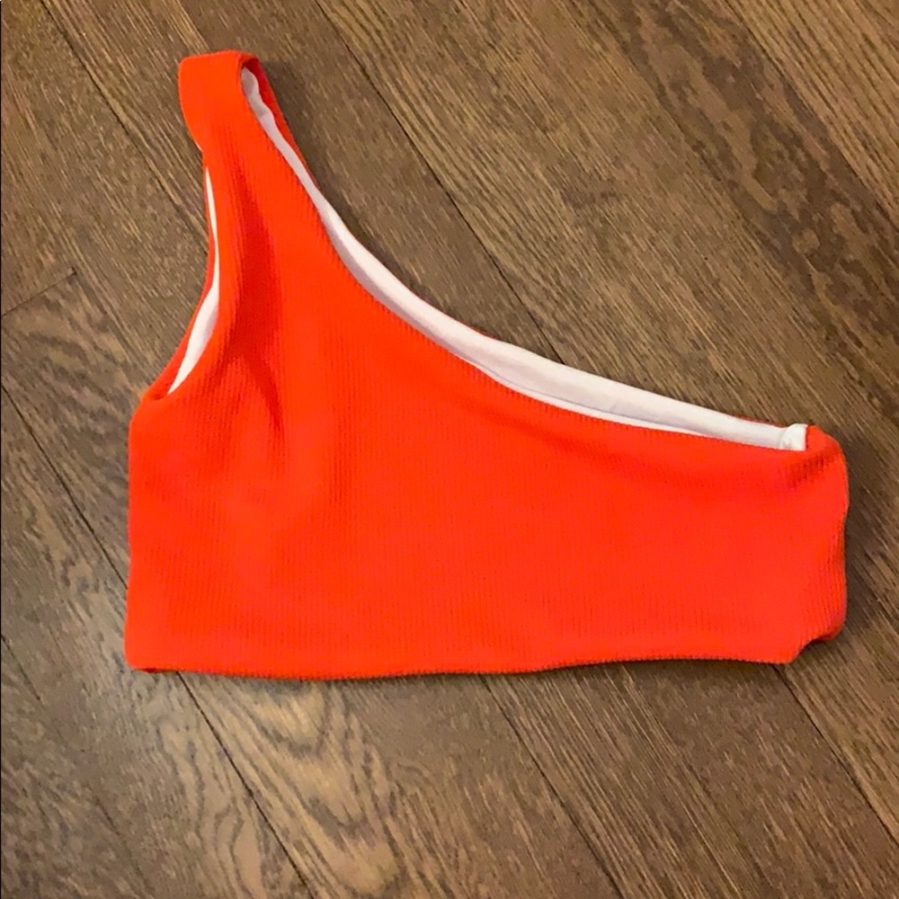 Red one Shoulder Bikini Top